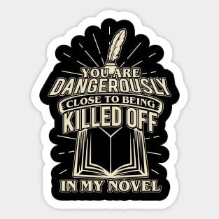 Funny Novelist Book Author Writer Gift Sticker